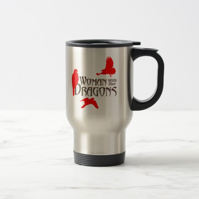 Woman with her Dragons Travel Mug (Right)