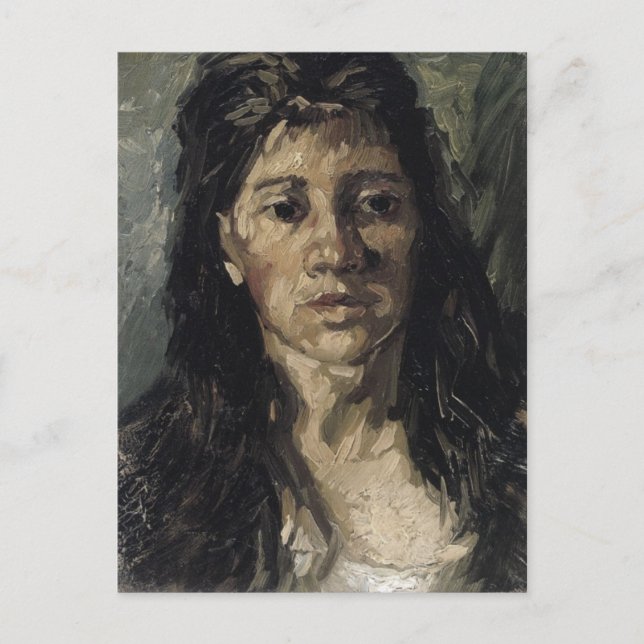 Woman with Her Hair Loose Van Gogh Fine Art Postcard (Front)