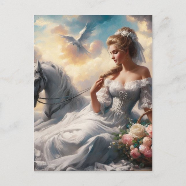 Woman with Horse Postcard (Front)