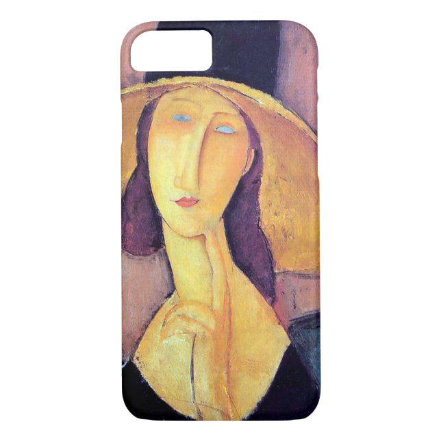 Woman with Large Hat, Modigliani Case-Mate iPhone Case (Back)