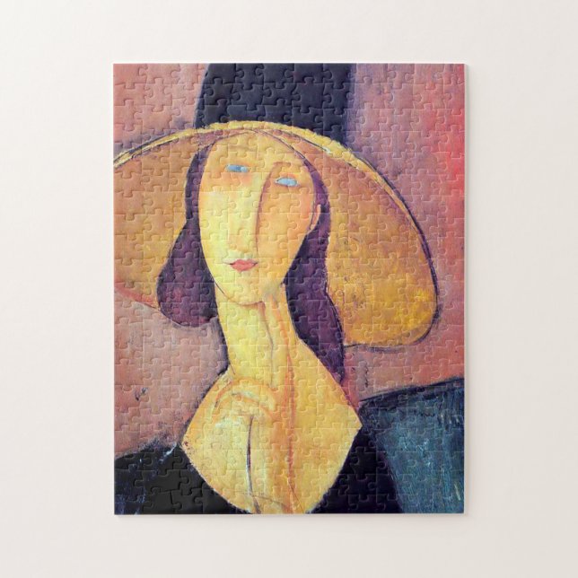 Woman with Large Hat, Modigliani Jigsaw Puzzle (Vertical)