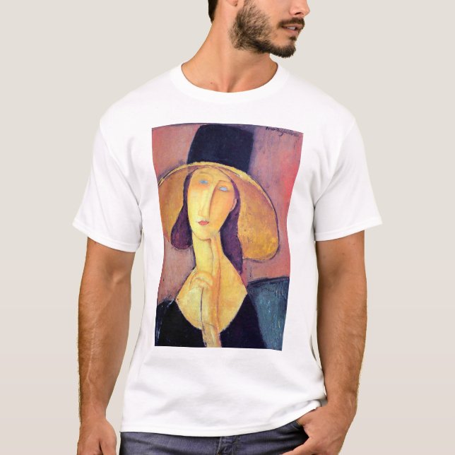 Woman with Large Hat, Modigliani T-Shirt (Front)