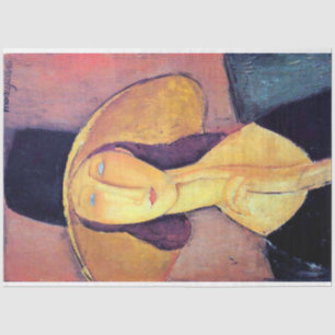 Woman with Large Hat, Modigliani Tissue Paper
