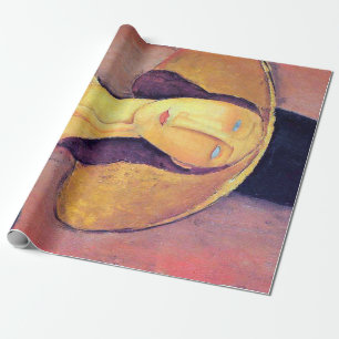 Woman with Large Hat, Modigliani Wrapping Paper