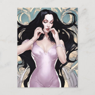 Woman With Long Hair Postcard