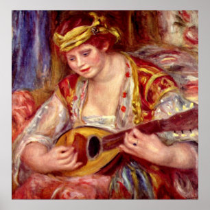 Woman with Mandolin Poster