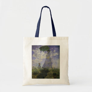 Woman with Parasol by Claude Monet, Vintage Art Tote Bag