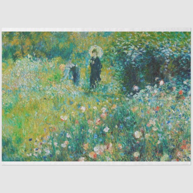 Woman with Parasol, Garden, Renoir Tissue Paper (Front)
