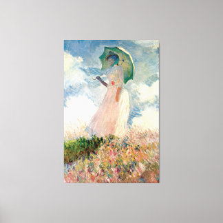 Woman with Parasol Vintage Claude Monet 1886 Canvas Print