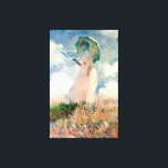 Woman with Parasol Vintage Claude Monet 1886 Canvas Print<br><div class="desc">Canvas art print Custom (36.42" x 57.00") size. For the 8" x 10" size put 192172674839733462 in the search. Woman with a Parasol, facing left. The pictured woman is Hoschédé Suzanne, daughter of Alice Hoschédé, second wife of Claude Monet (1868-1899) painted by Claude Monet in 1886. PD-US</div>