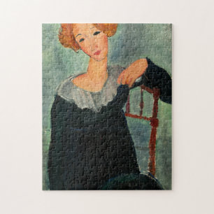 Woman with Red Hair, 1917 by Amedeo Modigliani Jigsaw Puzzle