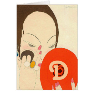 WOMAN WITH RED MIRROR Deco Beauty Fashion Makeup