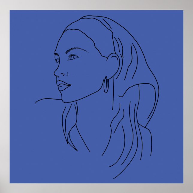 Woman with Scarf Poster (Front)