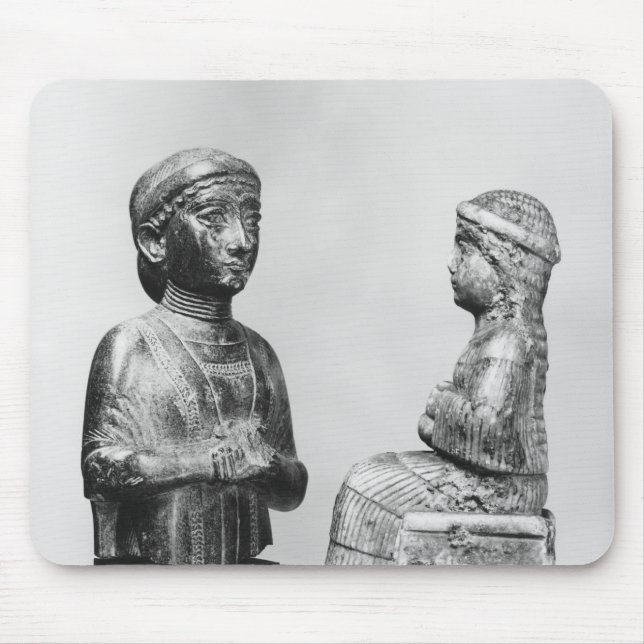 Woman with the shawl mouse mat (Front)