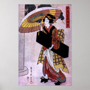 Woman with Umbrella 2 Poster