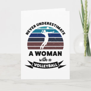 Woman with Volleyball Funny Gift Wife Card