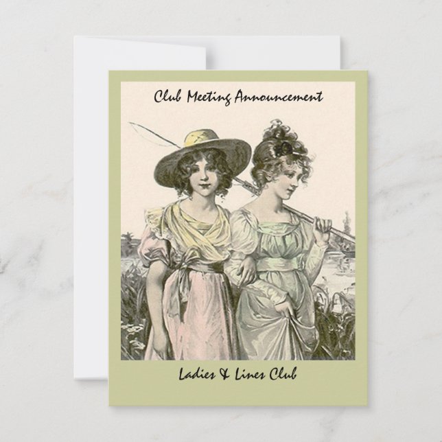 WOMAN WOMEN'S FLY FISHING GROUP CLUB INVITATION (Front)