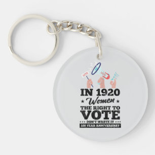Woman Won Right To Vote Funny Voting Elections 202 Key Ring