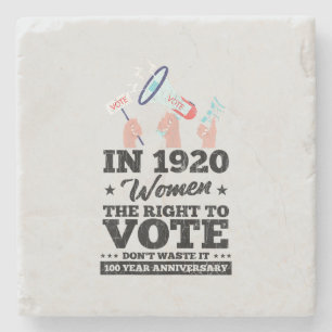 Woman Won Right To Vote Funny Voting Elections 202 Stone Coaster