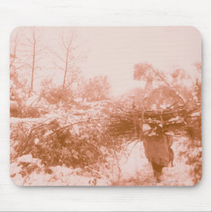 Woman Wood Gatherer Mouse Mat
