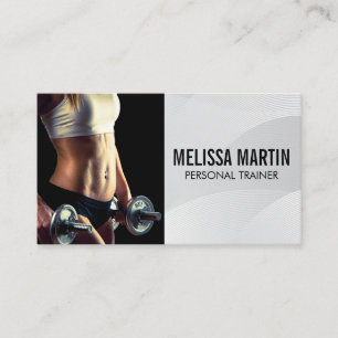 Woman Working Out Business Card