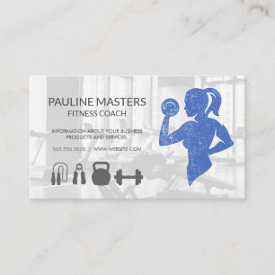 Woman Working Out Fitness Athlete Appointment Card