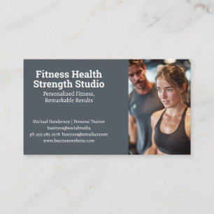 Woman Working Out With Trainer Business Card