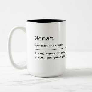 Woman – Woven with Strength Two-Tone Coffee Mug