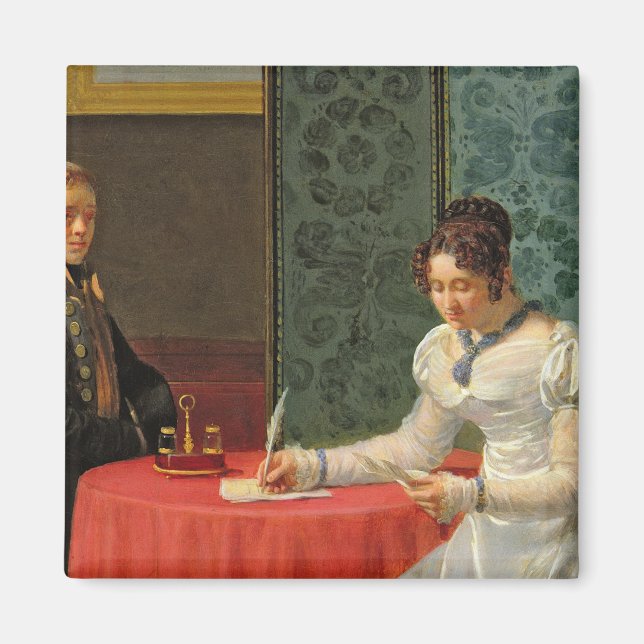 Woman Writing a Letter Magnet (Front)
