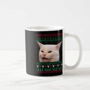 Woman Yelling At A Cat Ugly X-mas Sweaters Funny M Coffee Mug