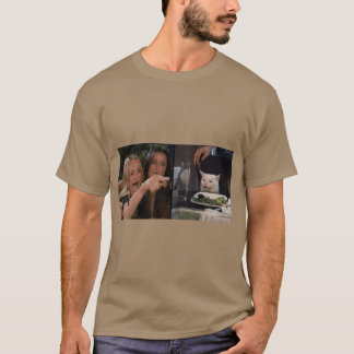 woman yelling at cat meme friends funny T-Shirt