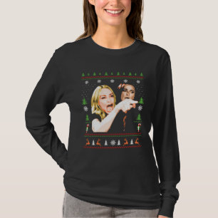 Woman Yelling at Cat Meme Ugly Christmas T-Shirt