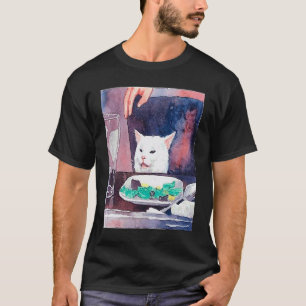 Woman yelling at table dinner cat meme dank meme T-Shirt