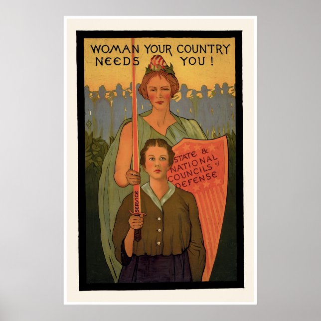Woman Your Country Needs You! Poster (Front)