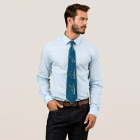 WomanLifeFreedom Faravahar Teal Neck Tie with Text