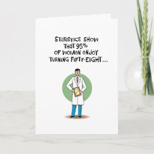 Woman's 58th Birthday Greeting Card