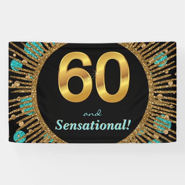 Womans 60th Birthday Banner (Horizontal)