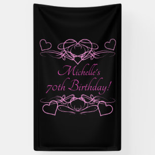 Woman's 70th Birthday Banner