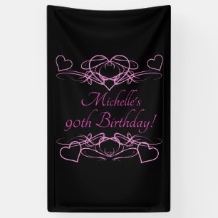 Woman's 90th Birthday Banner
