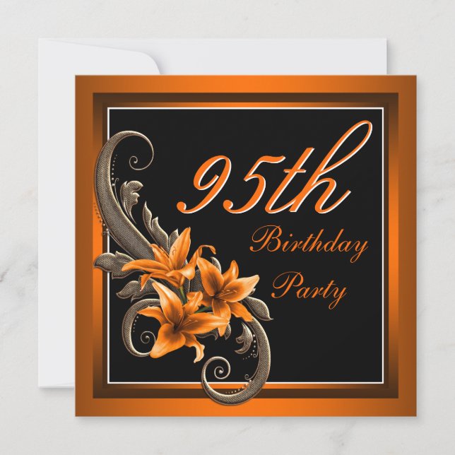 Womans 95th Birthday Party Invitation (Front)