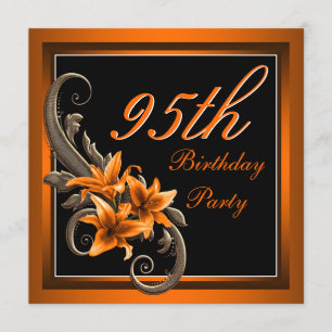 Womans 95th Birthday Party Invitation
