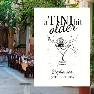 Woman's A Tini Bit Older Martini 30th Birthday Invitation