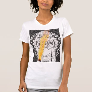 womans abstract blow shirt asteroid