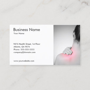 Woman's Back Business Card Template