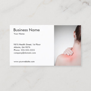 Woman's Back Business Card Template