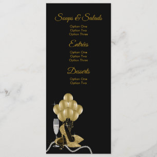 Womans Birthday Party Menu Programs Invitation