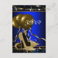 Womans Blue and Gold High Heel RSVP