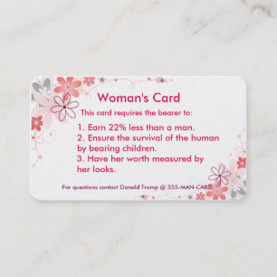 Woman's Card