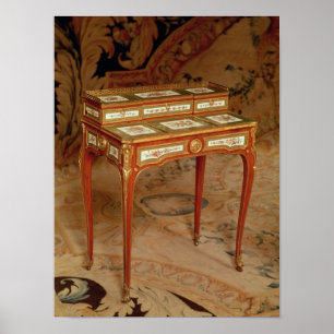 Woman's desk with panels of Sevres porcelain Poster