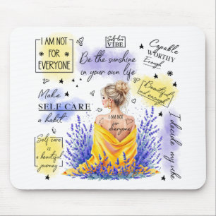 Woman's Empowerment Inspire Positive Affirmation Mouse Mat